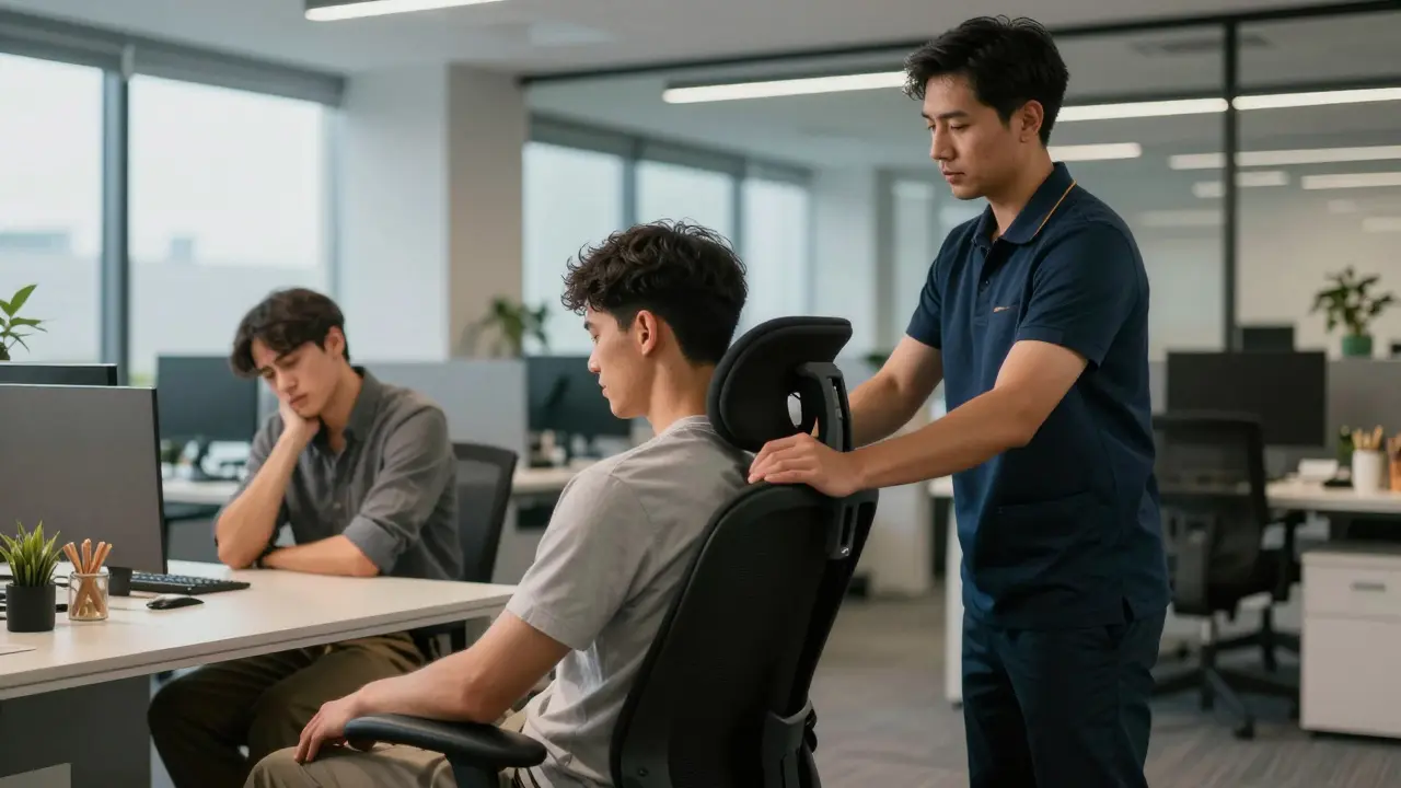 How Chair Massage Improves Office Life: Stress Relief, Focus & Posture