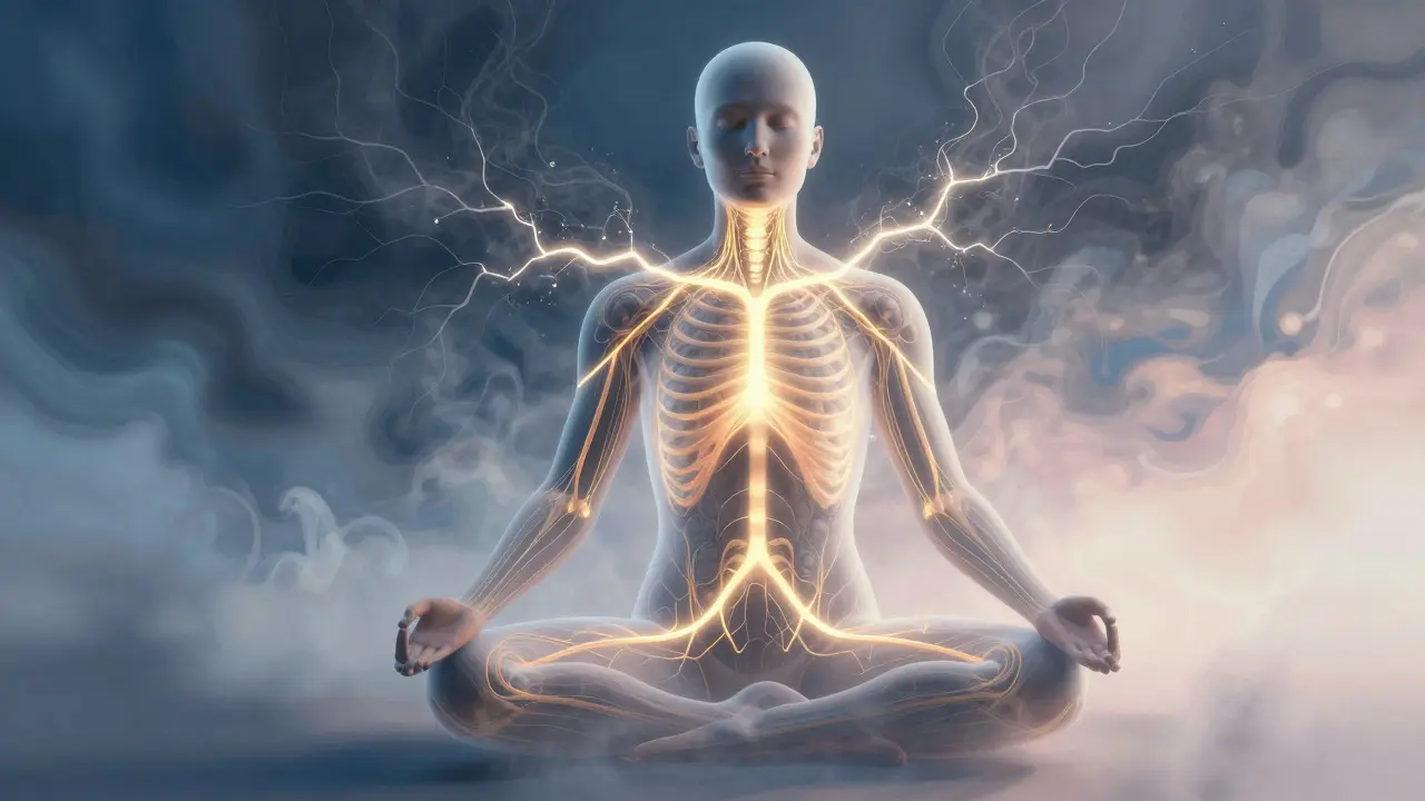 Abstract art showing calming effect on nervous system